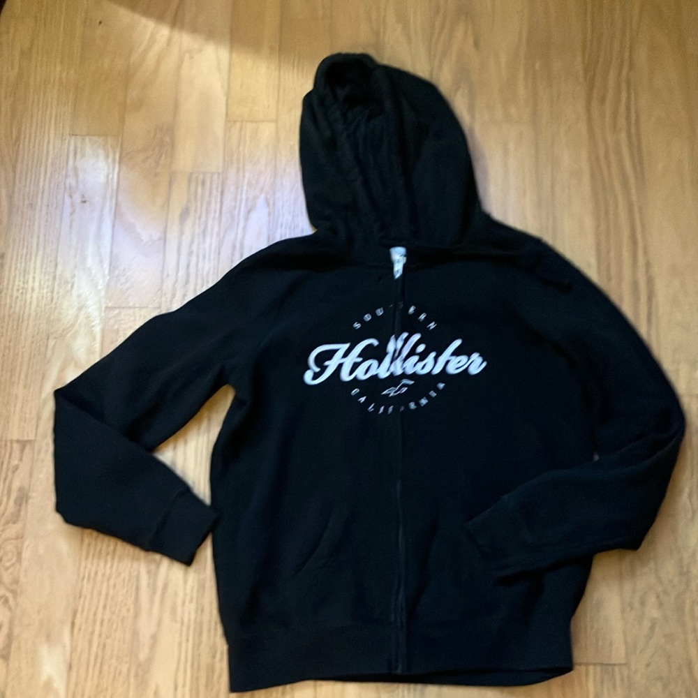 Hollister Black Hoodie, Medium, EUC